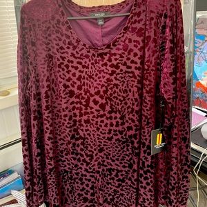 Womens Vera Wang Long Sleeve Blouse